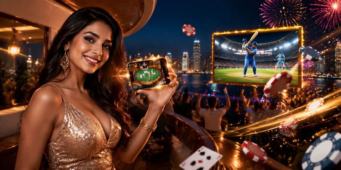 Cricket fans enjoying the match while betting on cards