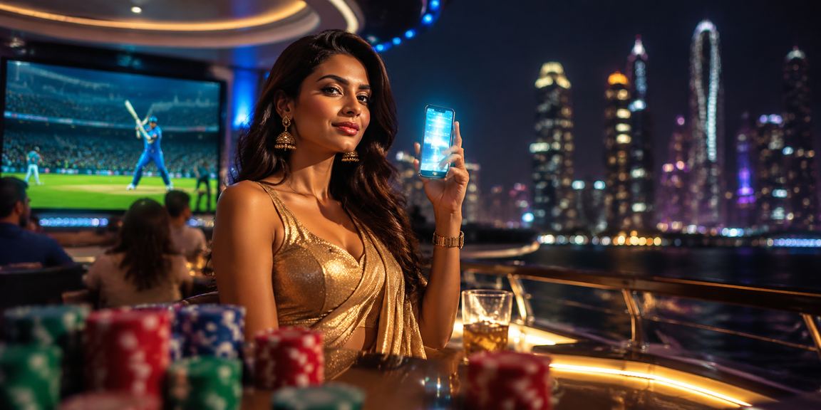 Cricket fans watching match and placing bets