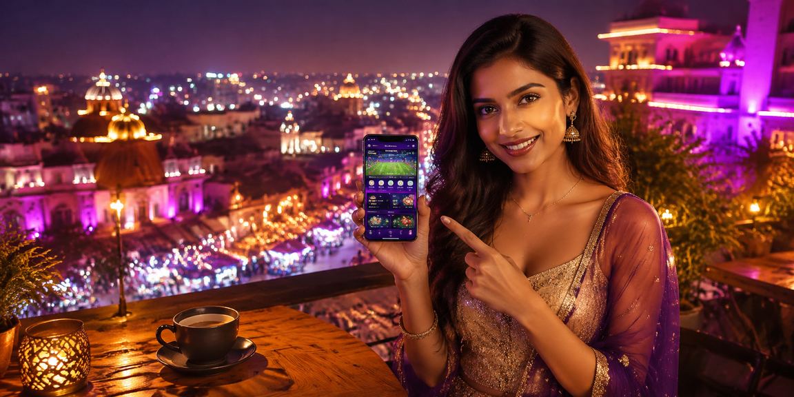 Night market in India with mobile casino promotions
