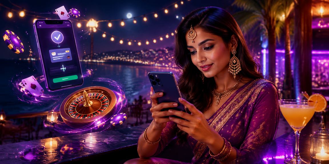 Mobile payment using UPI at the beach in India