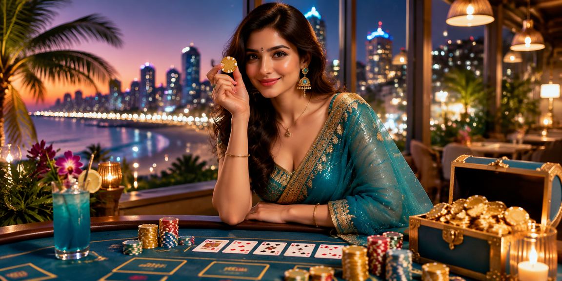Player enjoying baccarat game in Pune